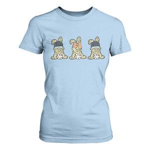 Camo Easter Bunny T Shirt For Women Funny Hunter Easter Gift TS12 Light Blue Print Your Wear