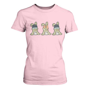 Camo Easter Bunny T Shirt For Women Funny Hunter Easter Gift TS12 Light Pink Print Your Wear