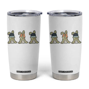 Camo Easter Bunny Tumbler Cup Funny Hunter Easter Gift TS12 White Print Your Wear