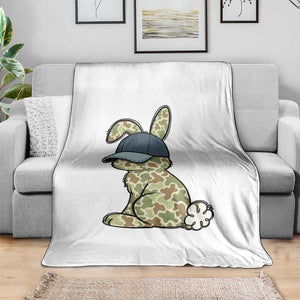 Camouflage Bunny Throw Blanket Funny Hunter Easter Gift TS12 Print Your Wear