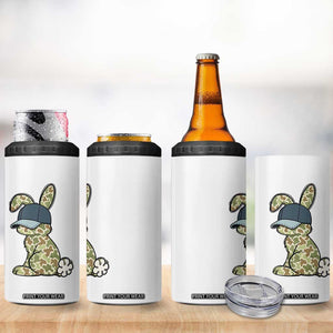 Camouflage Bunny 4 in 1 Can Cooler Tumbler Funny Hunter Easter Gift TS12 Print Your Wear