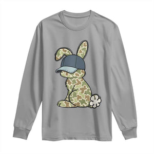 Camouflage Bunny Long Sleeve Shirt Funny Hunter Easter Gift TS12 Sport Gray Print Your Wear