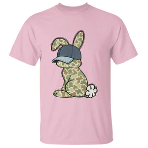 Camouflage Bunny T Shirt Funny Hunter Easter Gift TS12 Light Pink Print Your Wear