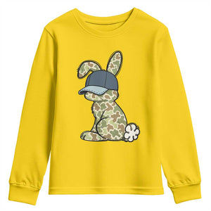 Camouflage Bunny Youth Sweatshirt Funny Hunter Easter Gift TS12 Daisy Print Your Wear