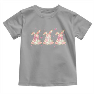 Floral Bunny Easter Toddler T Shirt Shabby Chic Rose Pattern TS12 Sport Gray Print Your Wear
