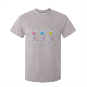 Faux Yarn Easter Bunny Effect Printed T Shirt For Kid Coquette Aesthetic Gift TS12 Ice Gray Print Your Wear