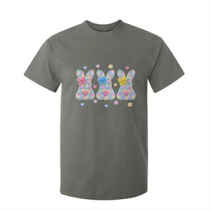 Faux Yarn Easter Bunny Effect Printed T Shirt For Kid Coquette Aesthetic Gift TS12 Military Green Print Your Wear