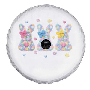 Faux Yarn Easter Bunny Effect Printed Spare Tire Cover Coquette Aesthetic Gift TS12 Print Your Wear