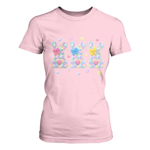 Faux Yarn Easter Bunny Effect Printed T Shirt For Women Coquette Aesthetic Gift TS12 Light Pink Print Your Wear