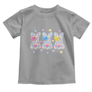 Faux Yarn Easter Bunny Effect Printed Toddler T Shirt Coquette Aesthetic Gift TS12 Sport Gray Print Your Wear