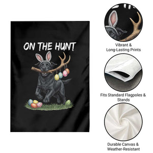 Funny Easter Hunting Dog Garden Flag Labrador Bunny Ears On The Hunt TS12 Print Your Wear