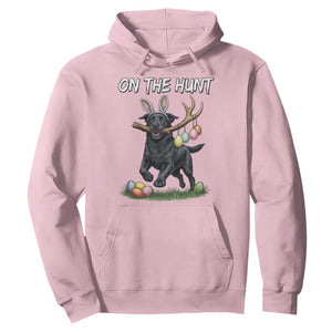 Funny Easter Hunting Dog Hoodie Labrador Bunny Ears On The Hunt TS12 Light Pink Print Your Wear