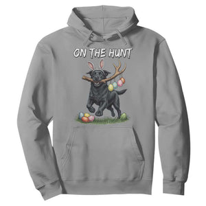Funny Easter Hunting Dog Hoodie Labrador Bunny Ears On The Hunt TS12 Sport Gray Print Your Wear