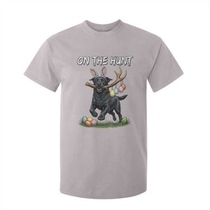 Funny Easter Hunting Dog T Shirt For Kid Labrador Bunny Ears On The Hunt TS12 Ice Gray Print Your Wear