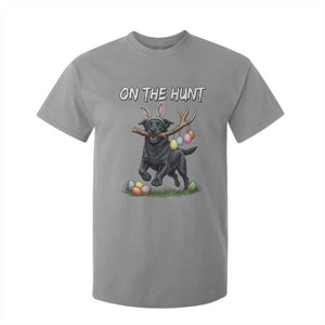 Funny Easter Hunting Dog T Shirt For Kid Labrador Bunny Ears On The Hunt TS12 Sport Gray Print Your Wear