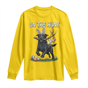 Funny Easter Hunting Dog Long Sleeve Shirt Labrador Bunny Ears On The Hunt TS12 Daisy Print Your Wear