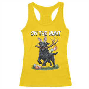 Funny Easter Hunting Dog Racerback Tank Top Labrador Bunny Ears On The Hunt TS12 Daisy Print Your Wear