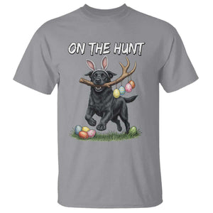 Funny Easter Hunting Dog T Shirt Labrador Bunny Ears On The Hunt TS12 Sport Gray Print Your Wear