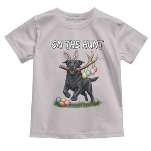 Funny Easter Hunting Dog Toddler T Shirt Labrador Bunny Ears On The Hunt TS12 Ice Gray Print Your Wear