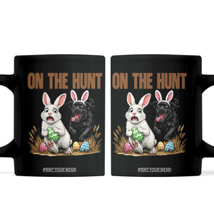Funny Easter Labrador Bunny Ears Coffee Mug On The Hunt TS12 Black Print Your Wear