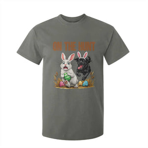 Funny Easter Labrador Bunny Ears T Shirt For Kid On The Hunt TS12 Military Green Print Your Wear