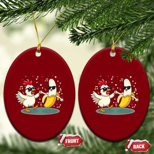 Funny Banana Chicken Dance Ceramic Ornament Chaos Dance Meme Graphic TS12 Print Your Wear