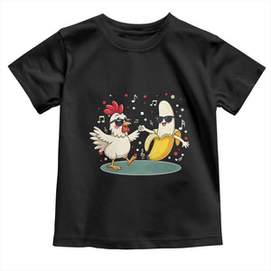 Funny Banana Chicken Dance Toddler T Shirt Chaos Dance Meme Graphic TS12 Black Print Your Wear