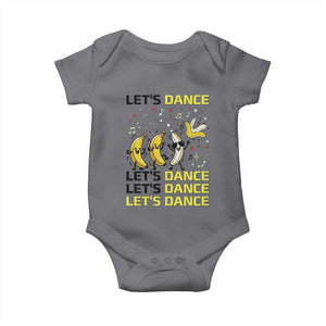 Funny Dancing Banana Baby Onesie Lets Dance Silly Meme Graphic TS12 Charcoal Print Your Wear
