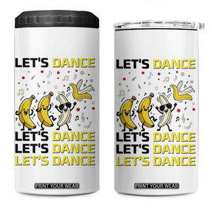 Funny Dancing Banana 4 in 1 Can Cooler Tumbler Lets Dance Silly Meme Graphic TS12 One Size: 16 oz White Print Your Wear