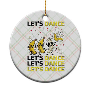 Funny Dancing Banana Ceramic Ornament Lets Dance Silly Meme Graphic TS12 1pc Christmas Plaid Print Your Wear