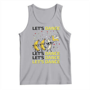 Funny Dancing Banana Tank Top Lets Dance Silly Meme Graphic TS12 Athletic Heather Print Your Wear