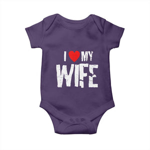 Funny Husband Gift Baby Onesie I Love My Wife TS12 Purple Print Your Wear