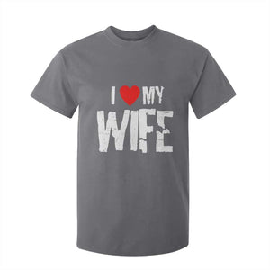 Funny Husband Gift T Shirt For Kid I Love My Wife TS12 Charcoal Print Your Wear