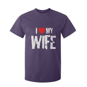 Funny Husband Gift T Shirt For Kid I Love My Wife TS12 Purple Print Your Wear