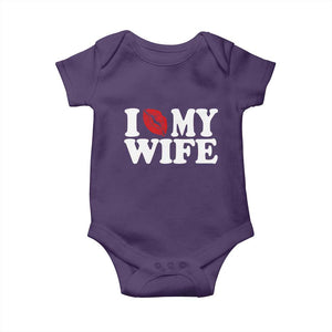 Funny Marriage Gift Baby Onesie I Love My Wife TS12 Purple Print Your Wear