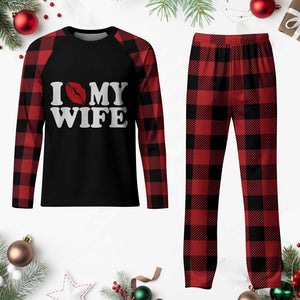 Funny Marriage Gift Plaid Pajama Set I Love My Wife TS12 Buffalo Plaid Print Your Wear