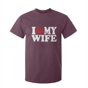 Funny Marriage Gift T Shirt For Kid I Love My Wife TS12 Maroon Print Your Wear