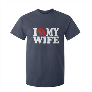 Funny Marriage Gift T Shirt For Kid I Love My Wife TS12 Navy Print Your Wear
