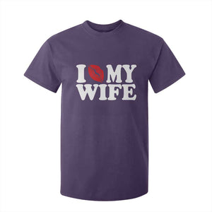 Funny Marriage Gift T Shirt For Kid I Love My Wife TS12 Purple Print Your Wear