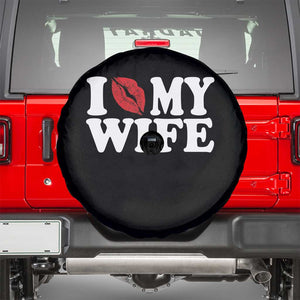 Funny Marriage Gift Spare Tire Cover I Love My Wife TS12 Black Print Your Wear
