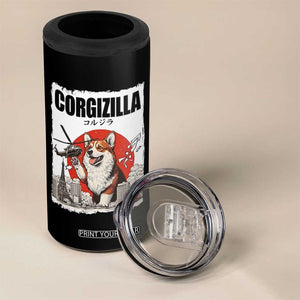 Corgizilla Giant 4 in 1 Can Cooler Tumbler Funny Corgi Monster Roaring Tokyo Japan TS12 Print Your Wear