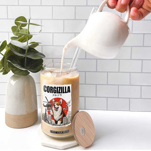 Corgizilla Giant Glass Can Funny Corgi Monster Roaring Tokyo Japan TS12 Print Your Wear