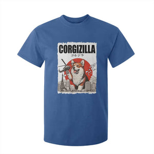 Corgizilla Giant T Shirt For Kid Funny Corgi Monster Roaring Tokyo Japan TS12 Royal Blue Print Your Wear