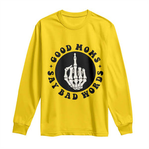 Funny Skeleton Mom Quote Long Sleeve Shirt Good Moms Say Bad Words TS12 Daisy Print Your Wear