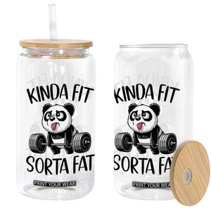 Funny Gym Panda Lover Glass Can Kinda Fit Sorta Fat TS12 Print Your Wear