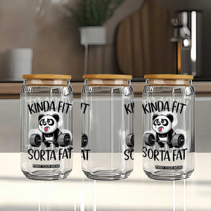 Funny Gym Panda Lover Glass Can Kinda Fit Sorta Fat TS12 Print Your Wear