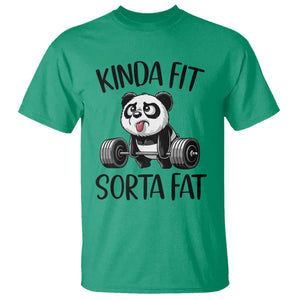 Funny Gym Panda Lover T Shirt Kinda Fit Sorta Fat TS12 Irish Green Print Your Wear