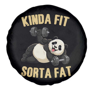 Funny Panda Weightlifting Workout Spare Tire Cover Kinda Fit Sorta Fat TS12 Print Your Wear