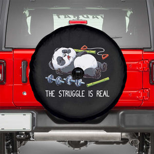 Funny Panda Workout Gift Spare Tire Cover The Struggle Is Real TS12 Black Print Your Wear