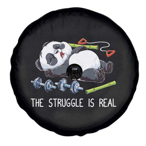 Funny Panda Workout Gift Spare Tire Cover The Struggle Is Real TS12 Print Your Wear